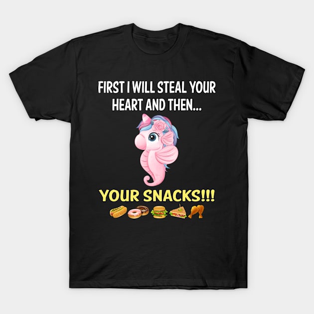 Steal Heart Seahorse 97 T-Shirt by blakelan128